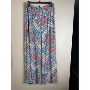 new direction large boho style patch work wide leg flowy silhoutte vibrant color
